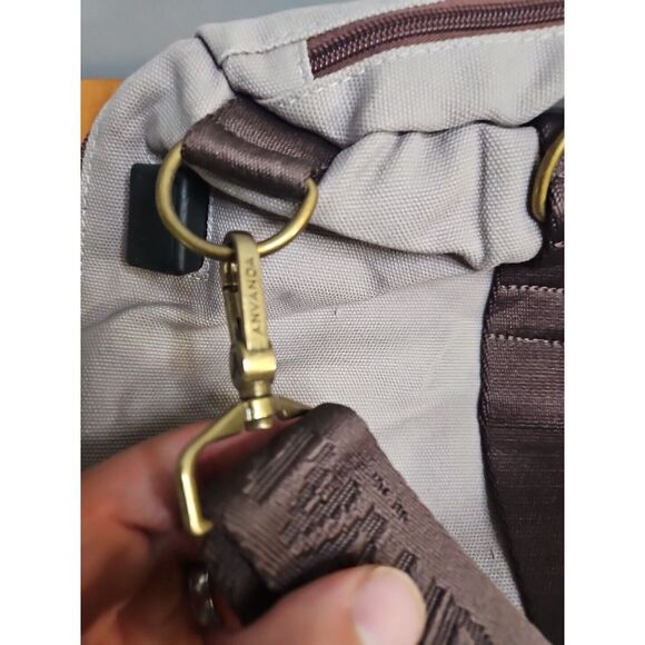 ANVÄNDA Stockholm A GREAT FREAKIN' BAG  Gray Brown Shoulder Straps Pockets - Picture 7 of 13
